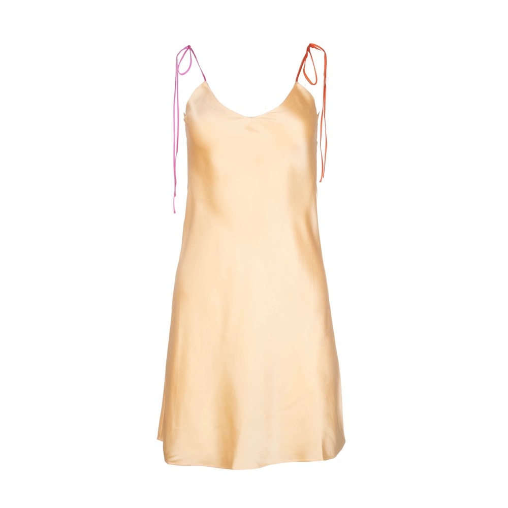 Dannijo Sorbet Tie Strap Mini Silk Dress